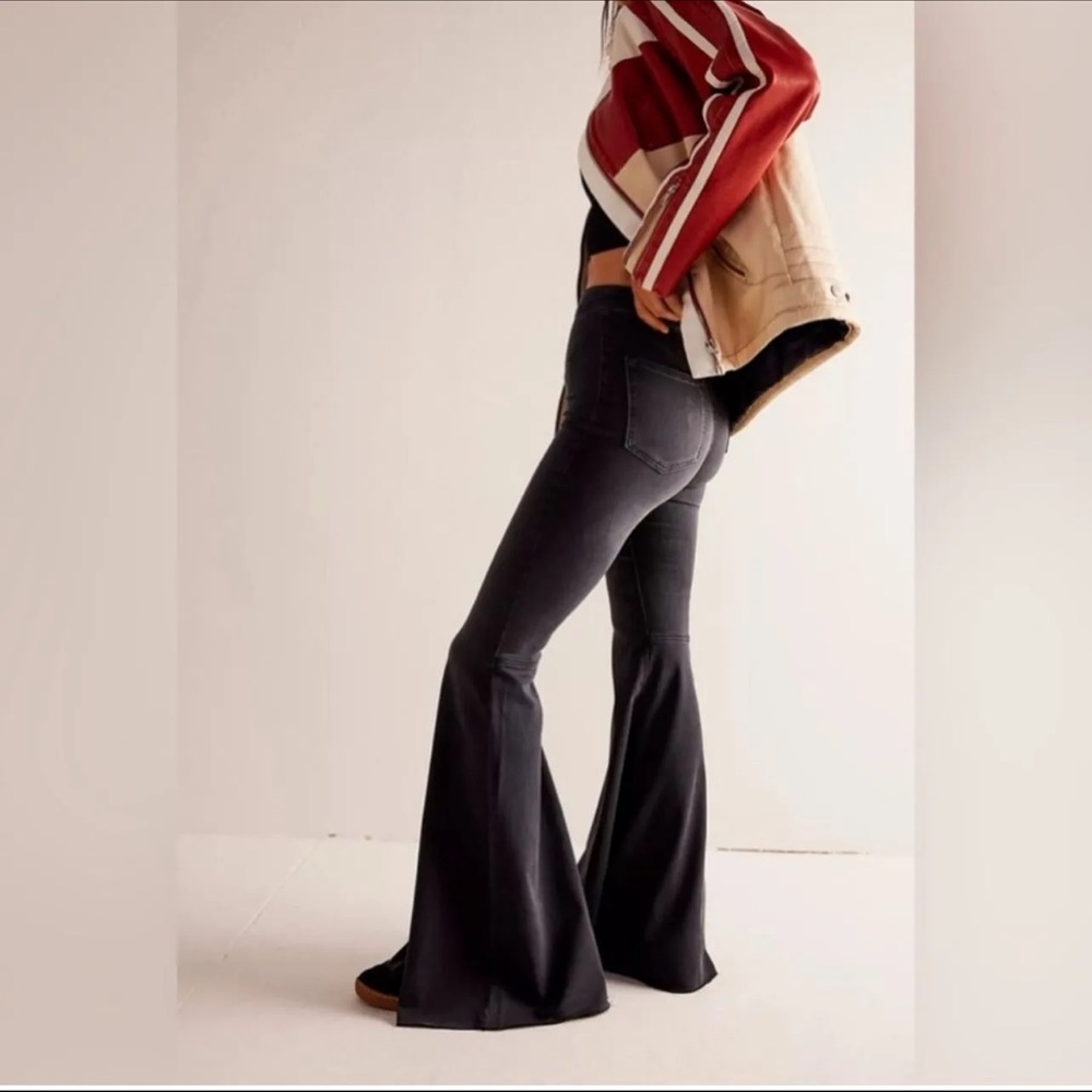 Free People Black Flare Jeans